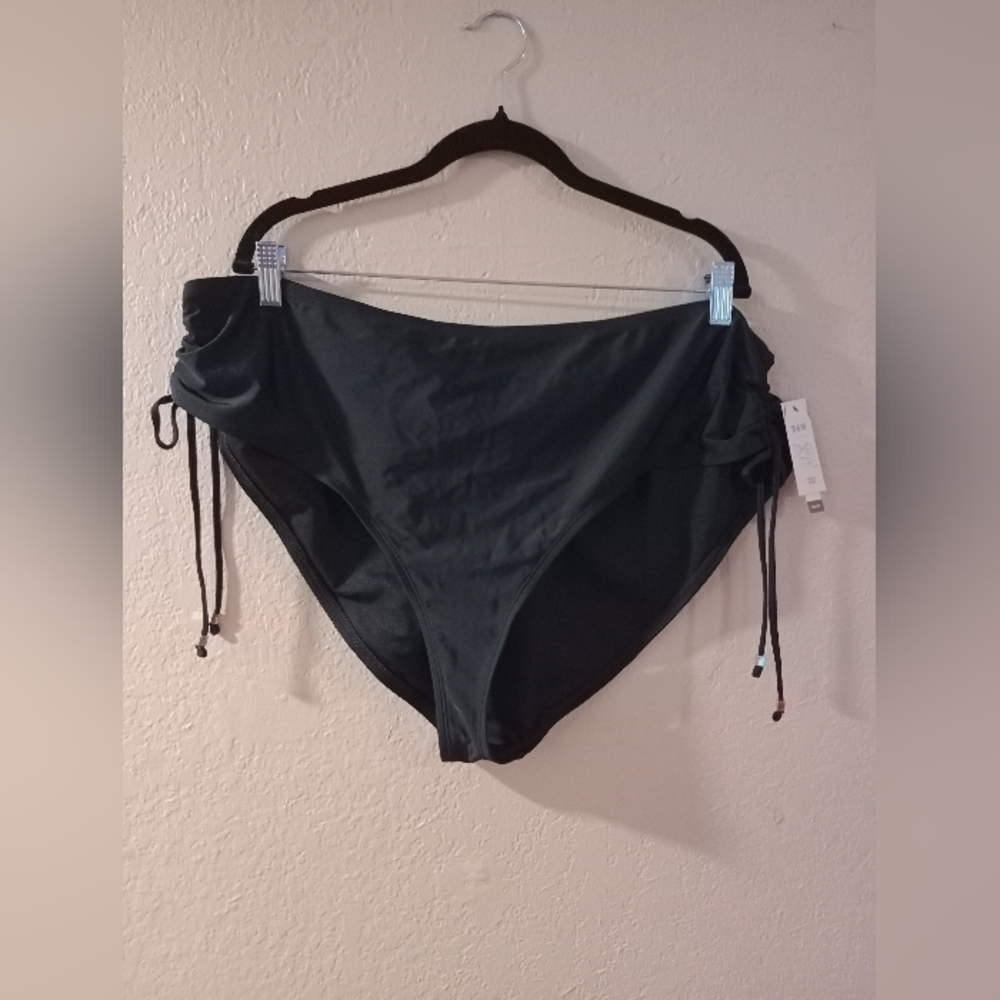 Time & Tru Plus Size 2X Black Swim Bottoms NWT
